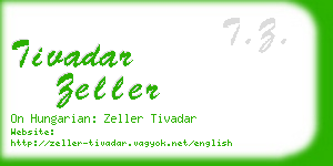 tivadar zeller business card